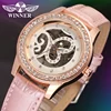 China T-winner Brand Luxury Casual Skeleton Watch For Women With Hand Wind Movt&Clear Stones
