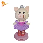 Pink oem size fiberglass pig mannequin window clothing moving display model props