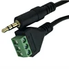 3.5mm 1/8" Stereo Audio Cable TRS Male To AV Screw Video Terminal Adapter Cable