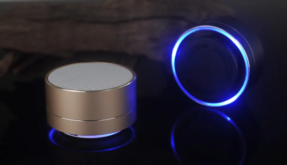 wireless A10 LED glowing Bluetooth receiver Hands-free Music Player metal Bluetooth speaker For iPhone xiaomi Oppo - ANKUX.COM