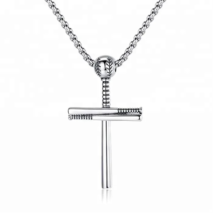 MECYLIFE Stainless Steel High Polished Men's Sports Pendant Necklace Silver Gold Baseball Cross Necklace, Silver;gold;black
MECYLIFE Stainless Steel High Polished Men's Sports Pendant Necklace Silver Gold Baseball Cross Necklace, Silver;gold;black