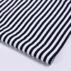 Black and white stripe 95% cotton 5% lycra custom fabric cotton single jersey for dresses