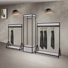 High End Iron Series Black and White Color Clothes Display Stand for Shop