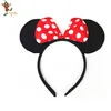 PGHD0144 Wholesale Girl Kids Minnie Headband Plush Ears Elastic Cosplay Headbands