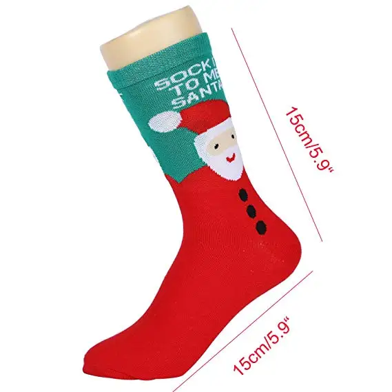 Promo custom sock 6 Pairs Women's Christmas Holiday Casual Socks Long Thin Cotton Bed Socks Christmas Stocking