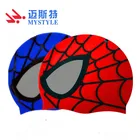 Spiderman accessories silicone swimming caps