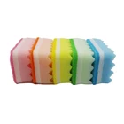 Custom cleaning scourer polyester foam sponge scrubber cleaning sponge