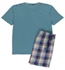 2018 new design check pajamas short set for men