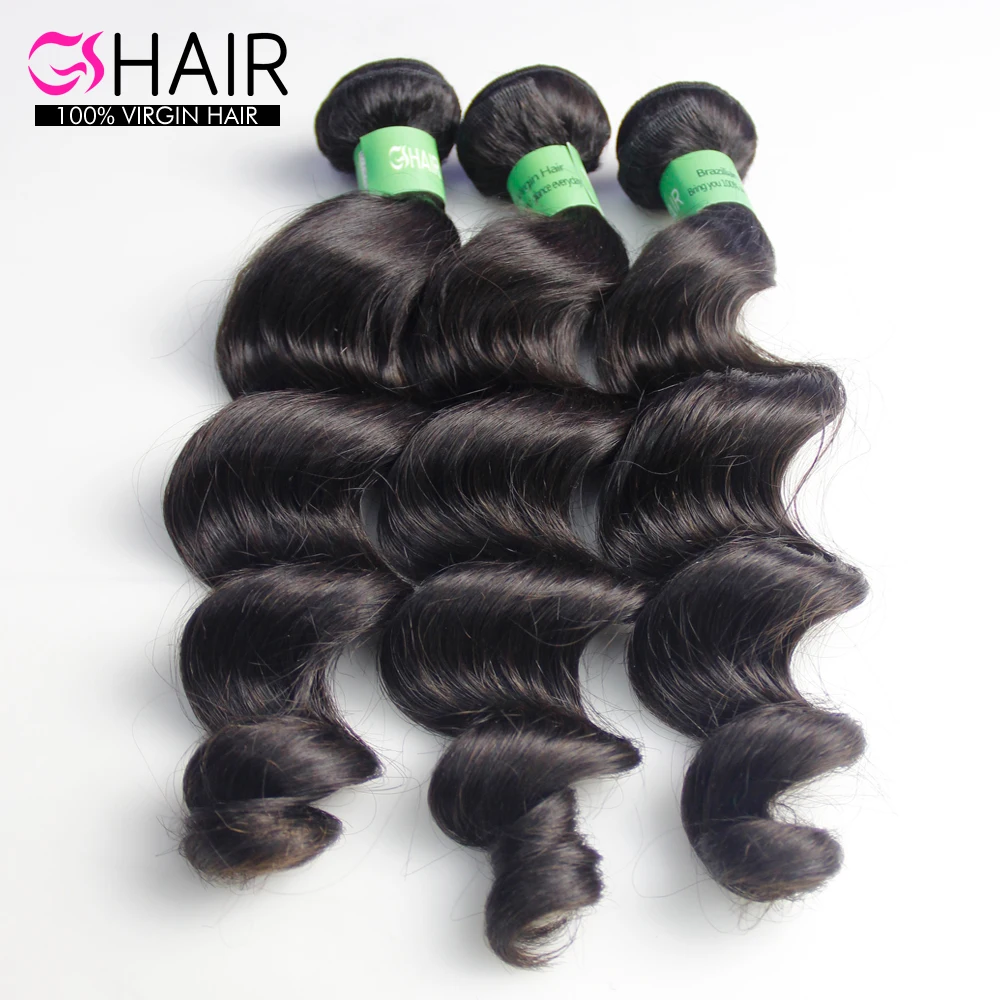 Fast shipping Human hair Brazilian hair weave bundles virgin cuticle aligned loose wave, Natural color #1b
Fast shipping Human hair Brazilian hair weave bundles virgin cuticle aligned loose wave, Natural color #1b