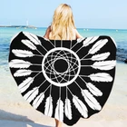 Beach Towel Beach Custom Logo Printed Circle Shape Favors Beach Towel
