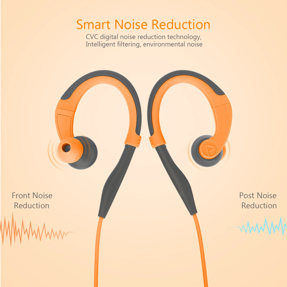 Pisen Ear-hook Sports Earphones Noise Cancelling R100 - ANKUX.COM