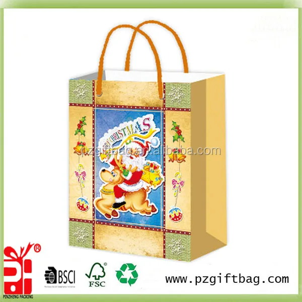 decoration handmade christmas gift paper bag design template