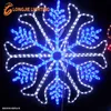 90cm LED snowflake lights flashing color changing rope light christmas snowflake for wall or street decoration