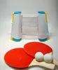 2016 new design Stretch Net Table Tennis set with 3pcs balls and 2pcs rackets