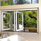 aluminium bi-folding window frameless folding glass window aluminum windows