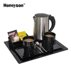 Electric Water Small Mini Tea Maker Kettle With Tray Set For Hotel