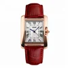 retro style skmei 1085 square leather strap ladies watches red stylish girls trendy wristwatches vogue