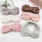 Hair accessories pearl makeup spa shower headband for women