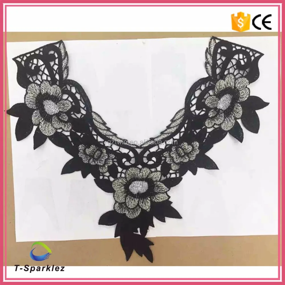 embroidery rose floral embroidery applique design for bag decoration