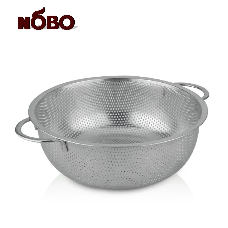 large stainless colander