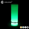 Plastic glowing glass and iron stand led round table