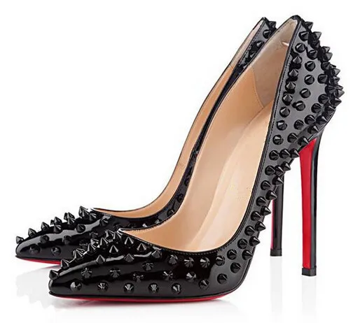 high heel shoes with red soles