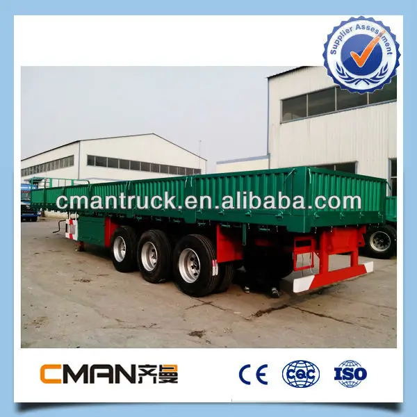 China manufacturer 3 Axles 50Tons wall side cargo truck trailer for namibia good price sale