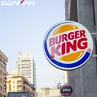 Circle light boxes acrylic advertising product street lighting signage