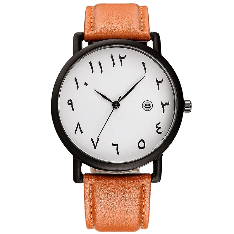 

Luxury arabic numbers watches men women quartz wrist watch big numbers Clock relojes hombre watches