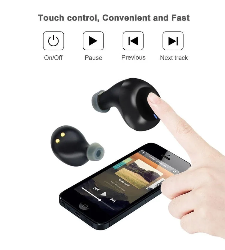 Invisible In Ear S8 Wireless Sports Headphone Waterproof Bluetooth 5.0 Tws Earbuds - ANKUX.COM