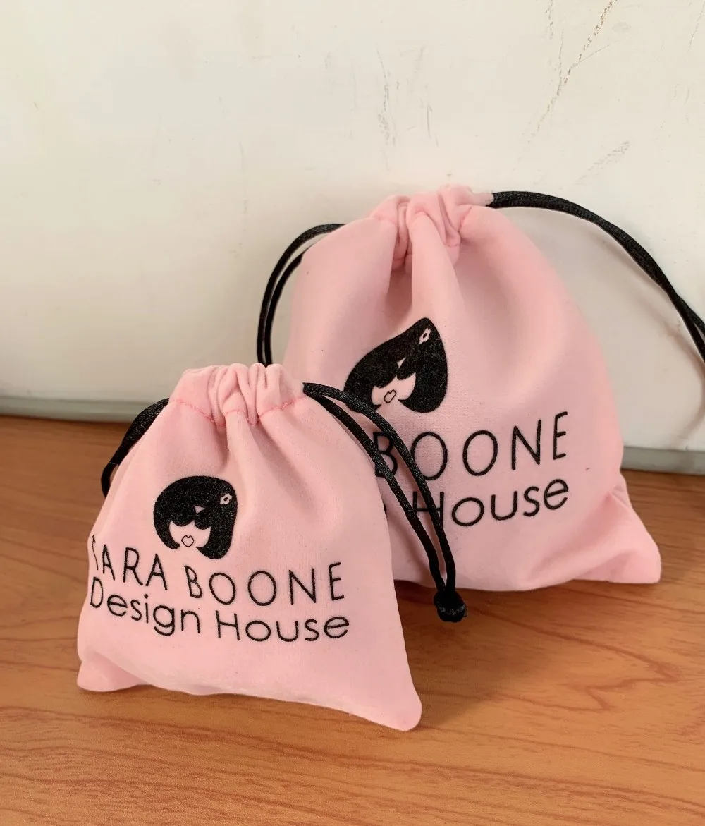 custom jewelry velvet ring bag with drawstring