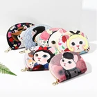 Fashionable custom logo cat wallet waterproof wallet leather passport fashion card wallet for women girls