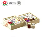 wood stamp set children toys include ink pads