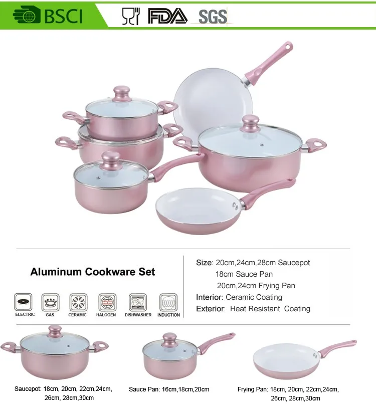 rose gold cooking set