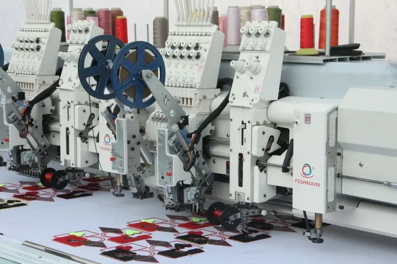 Mixed 2 heads high speed embroidery machine prices