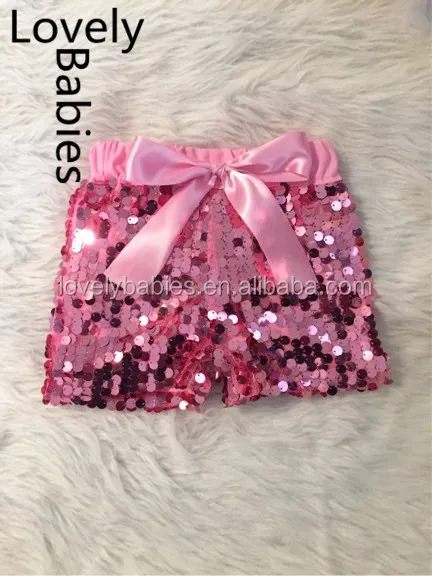 Sequin shorts wholesale girls 2016 kids pink new fashion shorts