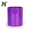cylinder empty glass candle containers purple color 540ml