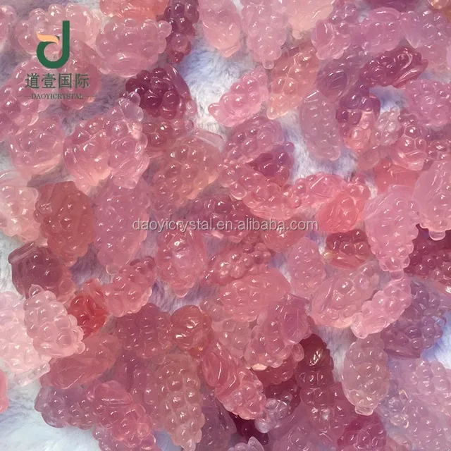 wholesale very pink natural star rose grape quartz rock crystal