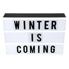 Christmas Decoration New Home Gifts A4 Size LED Cinematic Letter Light Box with 90pcs Black Replaceable Letters