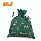 Cheap custom non woven gift drawstring bag for christmas