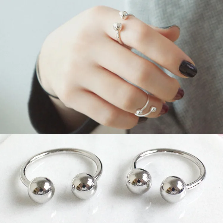 Wholesale 925 Sterling Silver Rings of Wedding Engagement two pure silver ball rings for European silver rings jewelry
Wholesale 925 Sterling Silver Rings of Wedding Engagement two pure silver ball rings for European silver rings jewelry