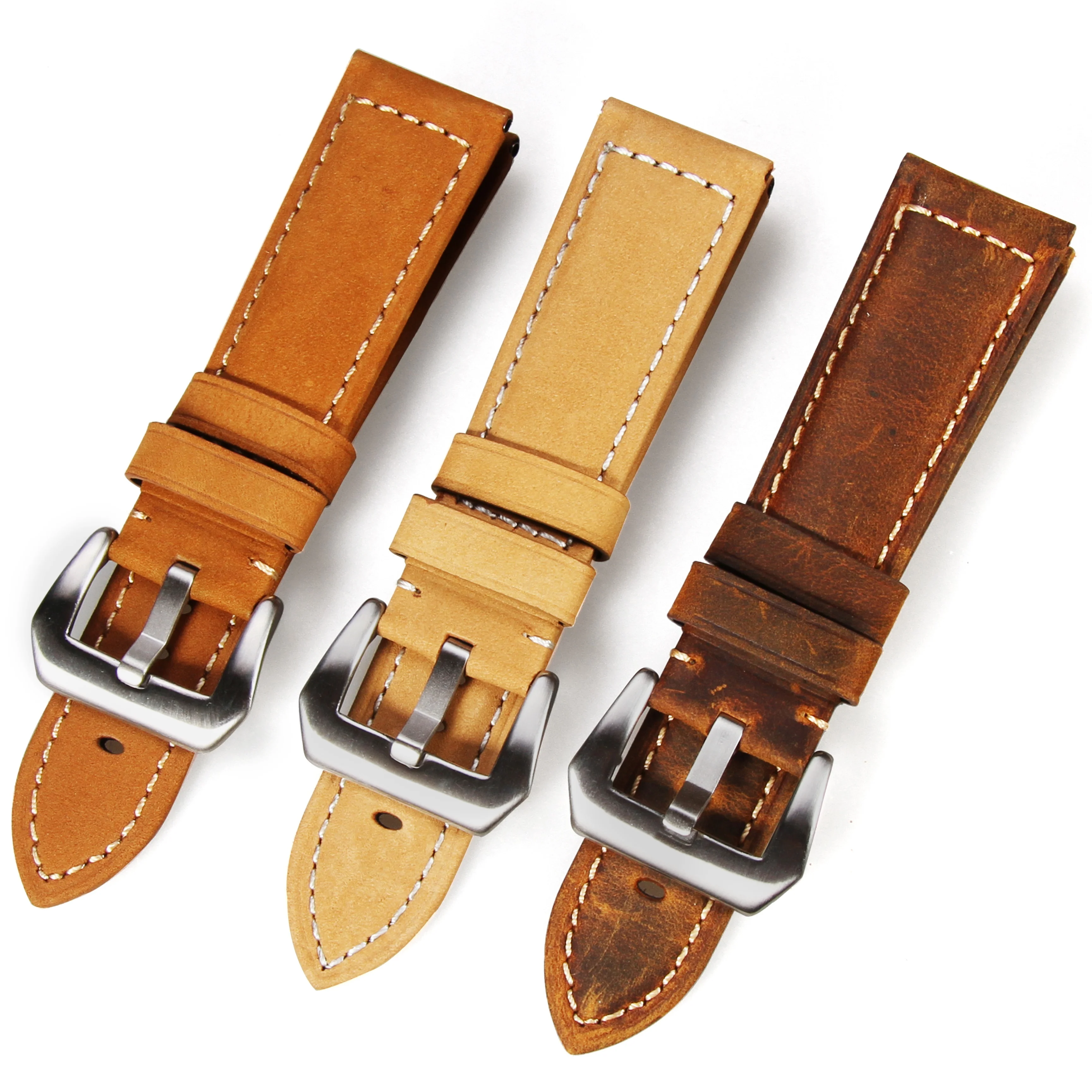 Crazy horse leather Customer design logo Genuine leather brown black vintage watch band 20-26mm, 3 colors
Crazy horse leather Customer design logo Genuine leather brown black vintage watch band 20-26mm, 3 colors