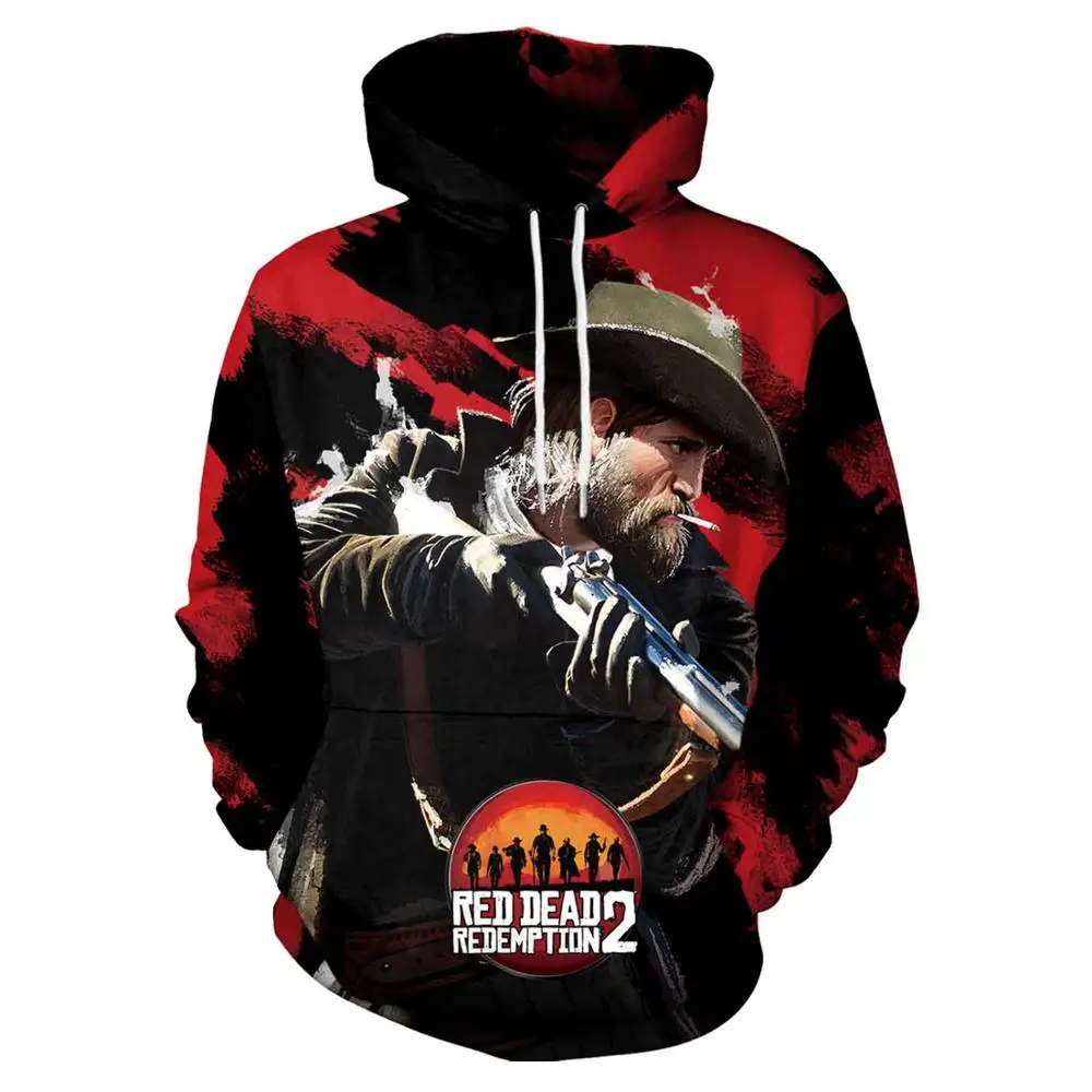 2021 Hot Game Sweatshirt Wholesale Men Hoodies 3D Print Red Dead Redemption 2 Hoodies with Hat Pullover Hooded Unisex
2021 Hot Game Sweatshirt Wholesale Men Hoodies 3D Print Red Dead Redemption 2 Hoodies with Hat Pullover Hooded Unisex