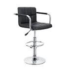 High quality cheap adjustable swivel PU leather bar stool& counter stool with armrest