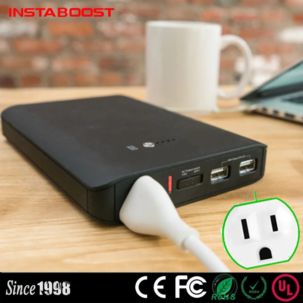 Instaboost AC PLUG Universal Portable Battery Pack Laptop Charger AC outlet 110 240v Power Bank
