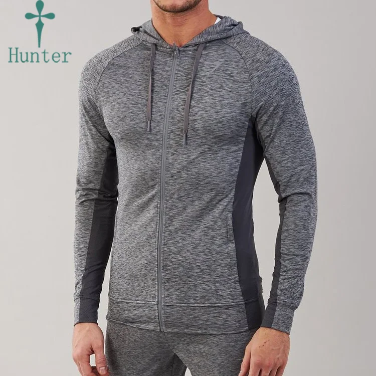 slim fit zipper hoodie