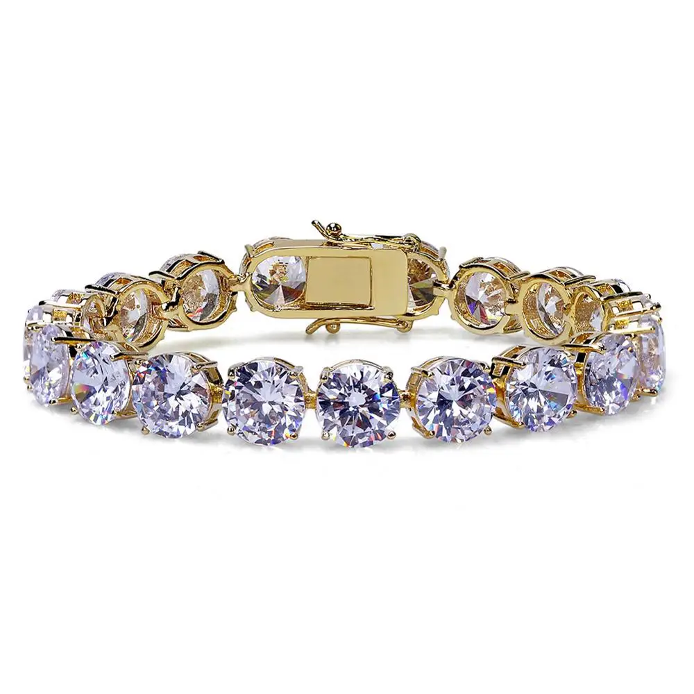 Hip Hop Jewelry Bracelet Gold/Silver Color Plated Micro Paved Cubic Zircon 10mm Tennis Chain Bracelet for Men, Golden , silver
Hip Hop Jewelry Bracelet Gold/Silver Color Plated Micro Paved Cubic Zircon 10mm Tennis Chain Bracelet for Men, Golden , silver