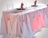 White Chiffon Cloth Modern Different Cinderella Table Skirt/Draping Stringed Cinderella Table Skirting