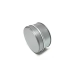 Silver&white Embossed Small Round Tin Box For Cosmetics Container
