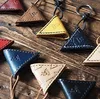 New design Musical instrument Leather custom portable key chain guitar picks leather case accessories picking storage bag